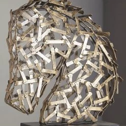 Ashley Furniture Nahla - Antique Gold Finish - Sculpture Table Decor