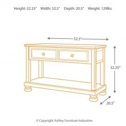 Ashley Furniture Tables Porter - Rustic Brown - Console Sofa Table 23 Ashley Furniture Tables Porter - Rustic Brown - Console Sofa Table
