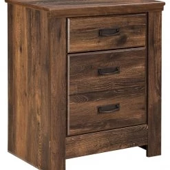 Ashley Furniture Quinden - Dark Brown - Two Drawer Night Stand