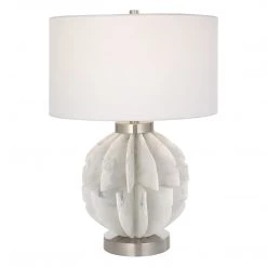 Uttermost Repetition White Marble Table Lamp Accessories