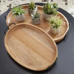 Ashley Furniture Table Decor Jocelyne - Brown/black - Tray Set (2/cn)