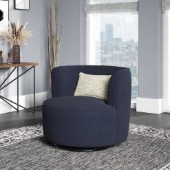 Emerald Home Benzley Swivel Glider, Navy
