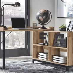 Ashley Furniture Gerdanet - Light Brown/black - L-desk