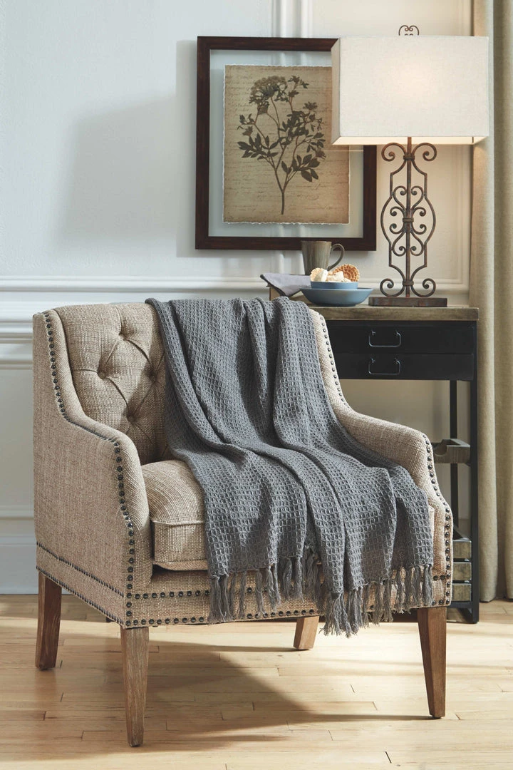 Ashley Furniture Rowena - Gray - Throw (3/cs) 4 Ashley Furniture Rowena - Gray - Throw (3/cs)