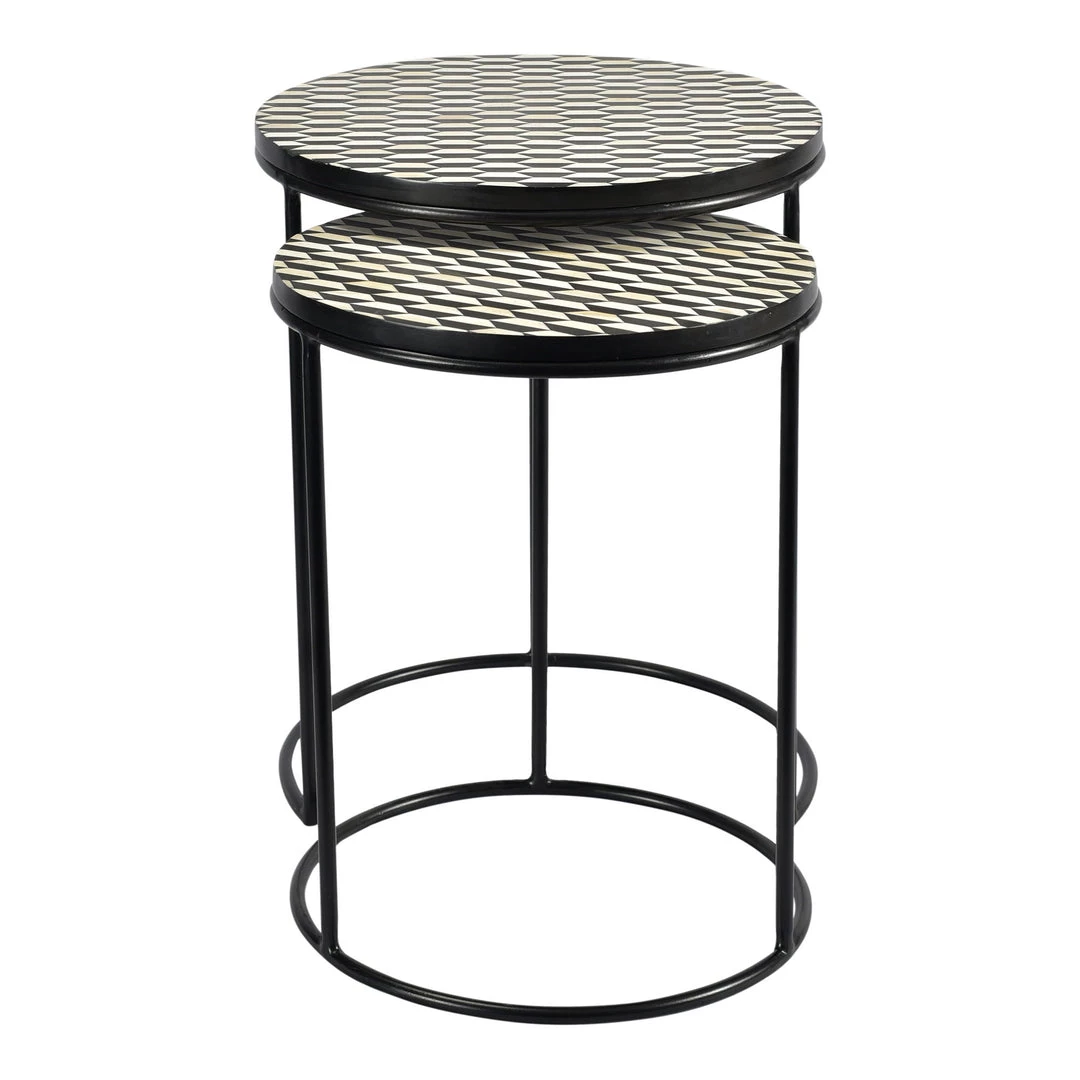 Moe's Home Collection Optic Nesting Tables Set Of 2 5 Moe's Home Collection Optic Nesting Tables Set Of 2