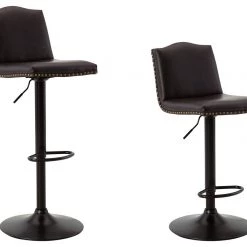 Signature Design By Ashley® Gaddison - Brown/black - Tall Uph Swivel Barstool(2/cn) Stools