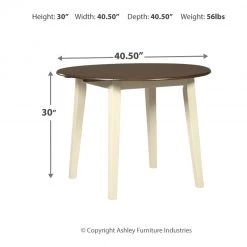 Ashley Furniture Tables Woodanville - Light Brown - Round Drm Drop Leaf Table