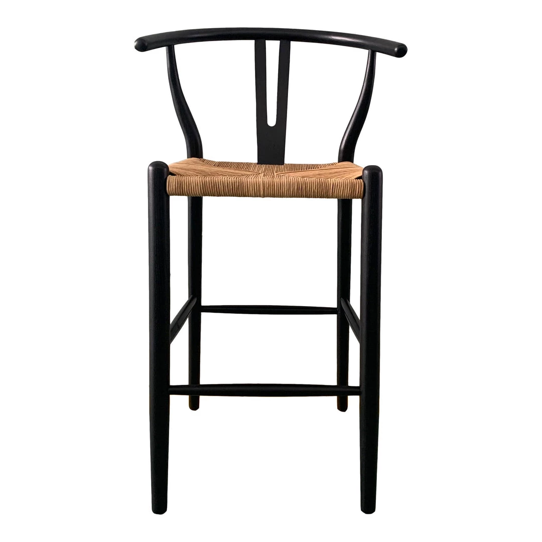 Moe's Home Collection Stools Ventana Barstool Black And Natural 3 Moe's Home Collection Stools Ventana Barstool Black And Natural
