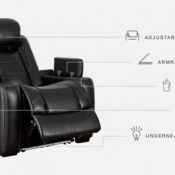 Signature Design By Ashley® Party - Midnight - Pwr Recliner/adj Headrest Chairs