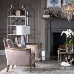 Uttermost Aurelie Silver Etagere Bookcases 7 Uttermost Aurelie Silver Etagere Bookcases