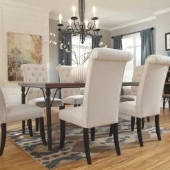 Ashley Furniture Tripton - Linen - Dining UPH Side Chair (2/CN) Chairs