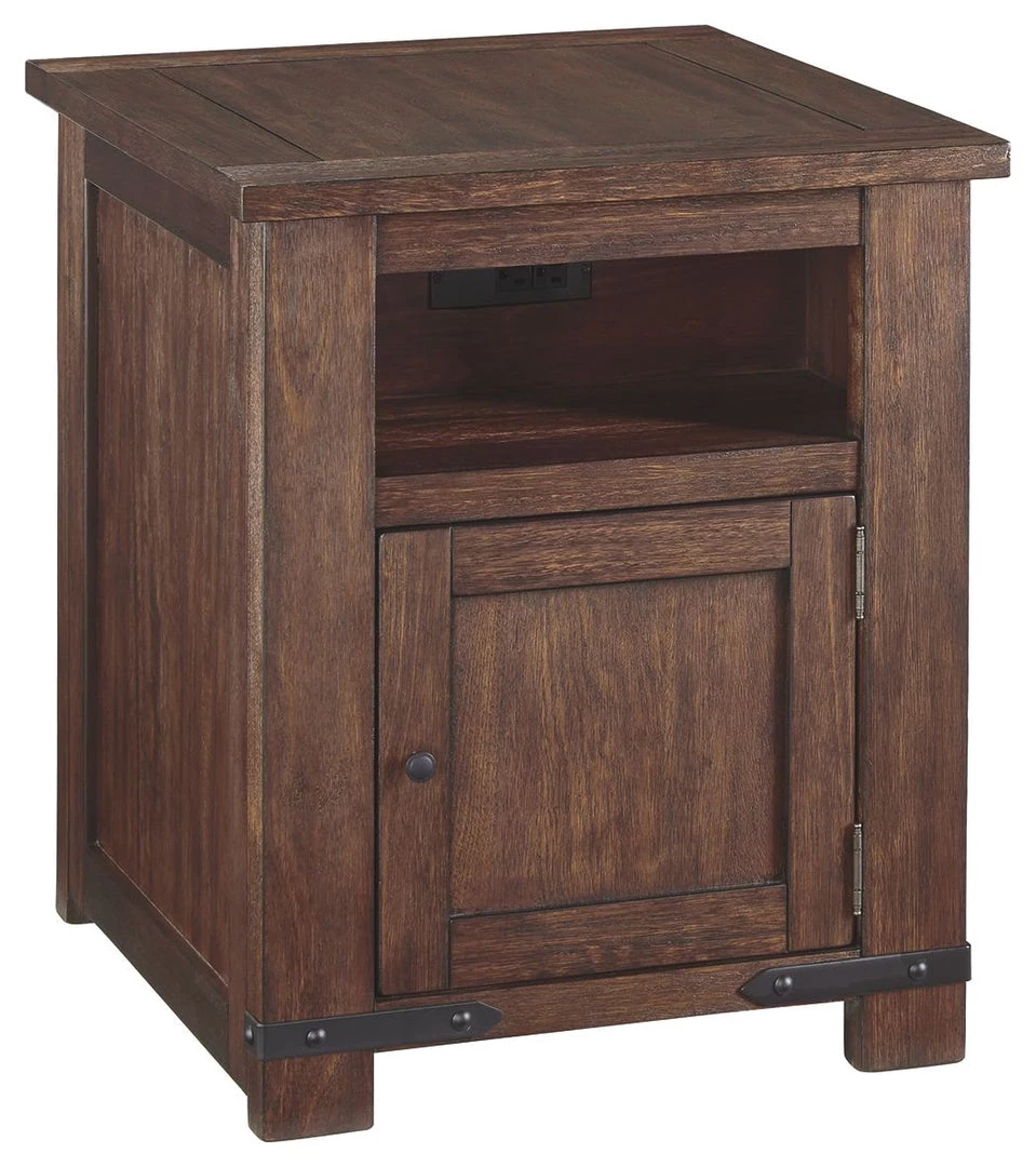 Ashley Furniture Budmore - Brown Dark - Rectangular End Table 3 Ashley Furniture Budmore - Brown Dark - Rectangular End Table