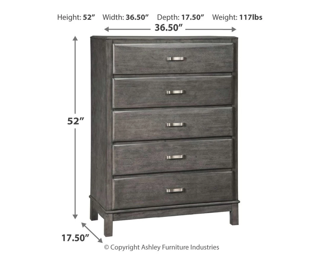 Ashley Furniture Caitbrook - Gray - Five Drawer Chest Chests 6 Ashley Furniture Caitbrook - Gray - Five Drawer Chest Chests