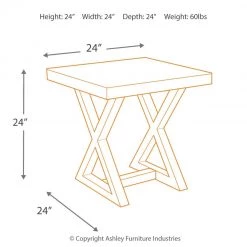 Ashley Furniture Tables Wesling - Light Brown - Square End Table 10 Ashley Furniture Tables Wesling - Light Brown - Square End Table