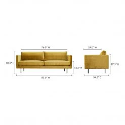 Moe's Home Collection Sofas Raphael Sofa Mustard