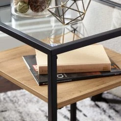 Ashley Furniture Harrelburg - Light Brown/black - Accent Table