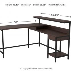 Ashley Furniture Camiburg - Warm Brown - L-desk With Storage Desks 20 Ashley Furniture Camiburg - Warm Brown - L-desk With Storage Desks