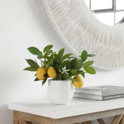 Uttermost Positano Lemon In White Pot
