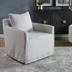 Uttermost Welland Gray Swivel Chair Chairs
