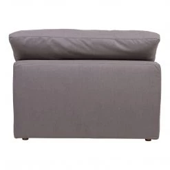 Moe's Home Collection Sectional Pieces Clay Slipper Chair Livesmart Fabric Light Grey