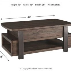Ashley Furniture Tables Vailbry - Brown - Lift Top Cocktail Table