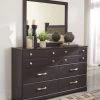 Ashley Furniture Dressers Reylow - Dark Ultimate Best In Class Dresser, Mirror