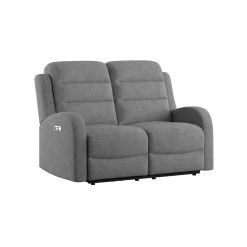 Emerald Home Loveseats Power Loveseat W / 2 Power Headrest - Grey