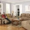 Signature Design By Ashley® Hogan - Warm - 2 Seat Reclining Sofa, Reclining Loveseat, Press Back Chaise