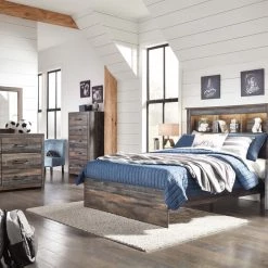 Signature Design By Ashley® Drystan - Multi - Panel Bookcase Bed