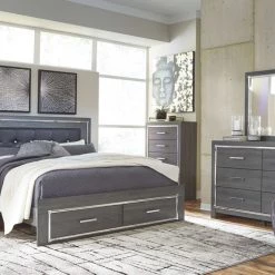 Ashley Furniture Dressers Lodanna - Gray - Dresser, Mirror