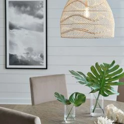 Signature Design By Ashley® Accessories Coenbell - Beige - Rattan Pendant Light (1/cn)