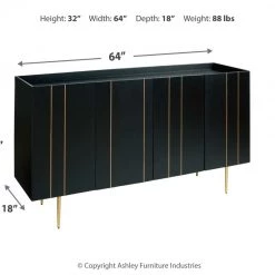 Ashley Furniture Cabinets Brentburn - Black/gold Finish - Accent Cabinet 16 Ashley Furniture Cabinets Brentburn - Black/gold Finish - Accent Cabinet
