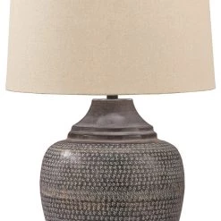 Ashley Furniture Accessories Olinger - Brown - Metal Table Lamp (1/cn)