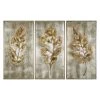 Accessories Uttermost Champagne Leaves Modern Art S/3