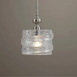 Uttermost Mossa 1 Light Seeded Glass Mini Pendant