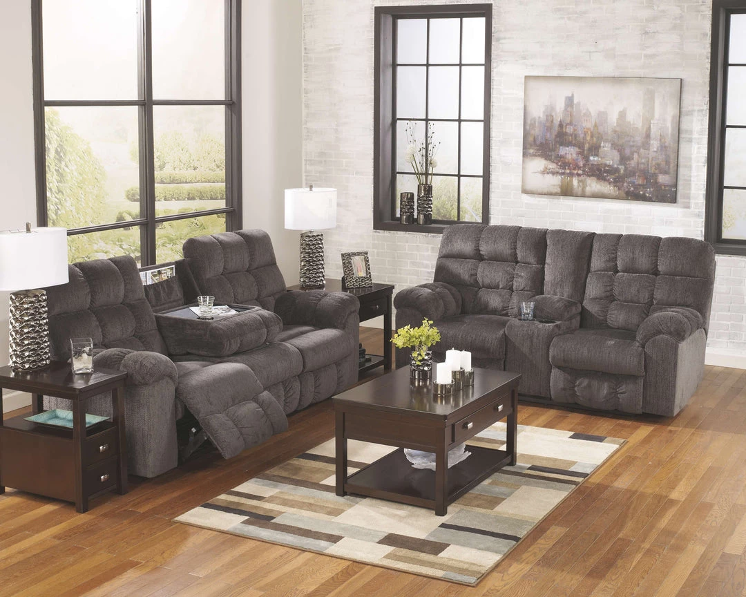 Ashley Furniture Reclining Furniture Acieona - Slate - Dbl Rec Loveseat W/console 4 Ashley Furniture Reclining Furniture Acieona - Slate - Dbl Rec Loveseat W/console