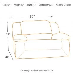 Ashley Furniture Reclining Furniture Hogan - Mocha - Zero Wall Wide Seat Recliner