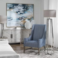 Accessories Uttermost Keokee Polished Nickel Floor Lamp