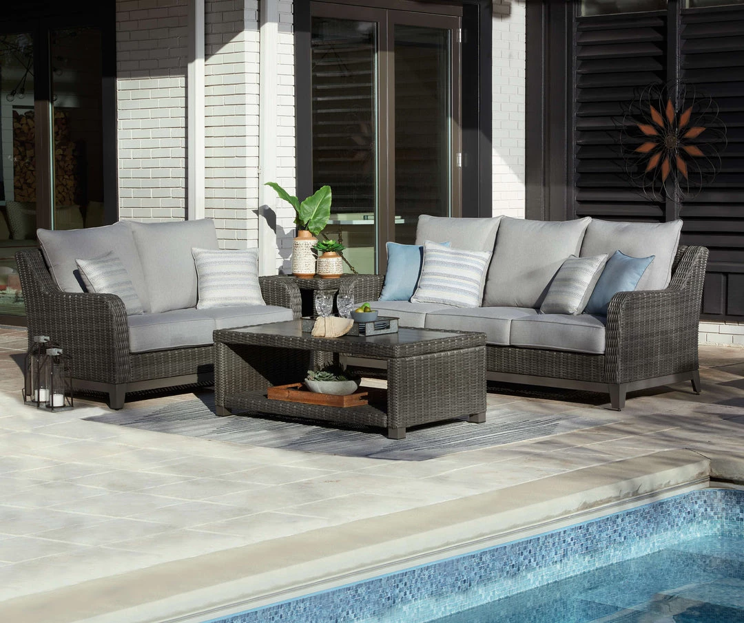 Signature Design By Ashley® Outdoor Sets Elite Park - Gray - 4 Pc. - Lounge Set 3 Signature Design By Ashley® Outdoor Sets Elite Park - Gray - 4 Pc. - Lounge Set