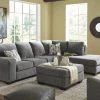 Benchcraft® Dalhart - Charcoal - 4 Pc. - Left Arm Facing Sofa Sectional, Rocker Recliner, Ottoman