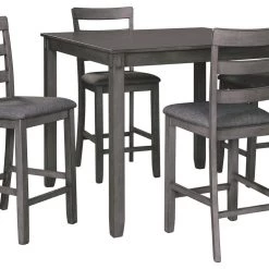 Ashley Furniture Dining Room Sets Bridson - Gray - Square Counter Tbl Set (5/cn)