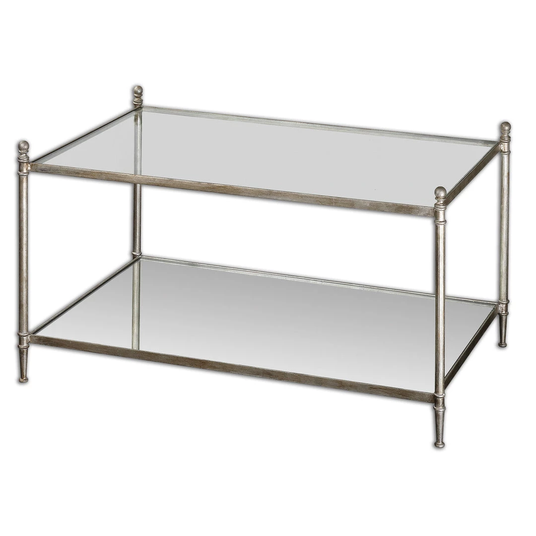 Uttermost Gannon Mirrored Glass Coffee Table 3 Uttermost Gannon Mirrored Glass Coffee Table