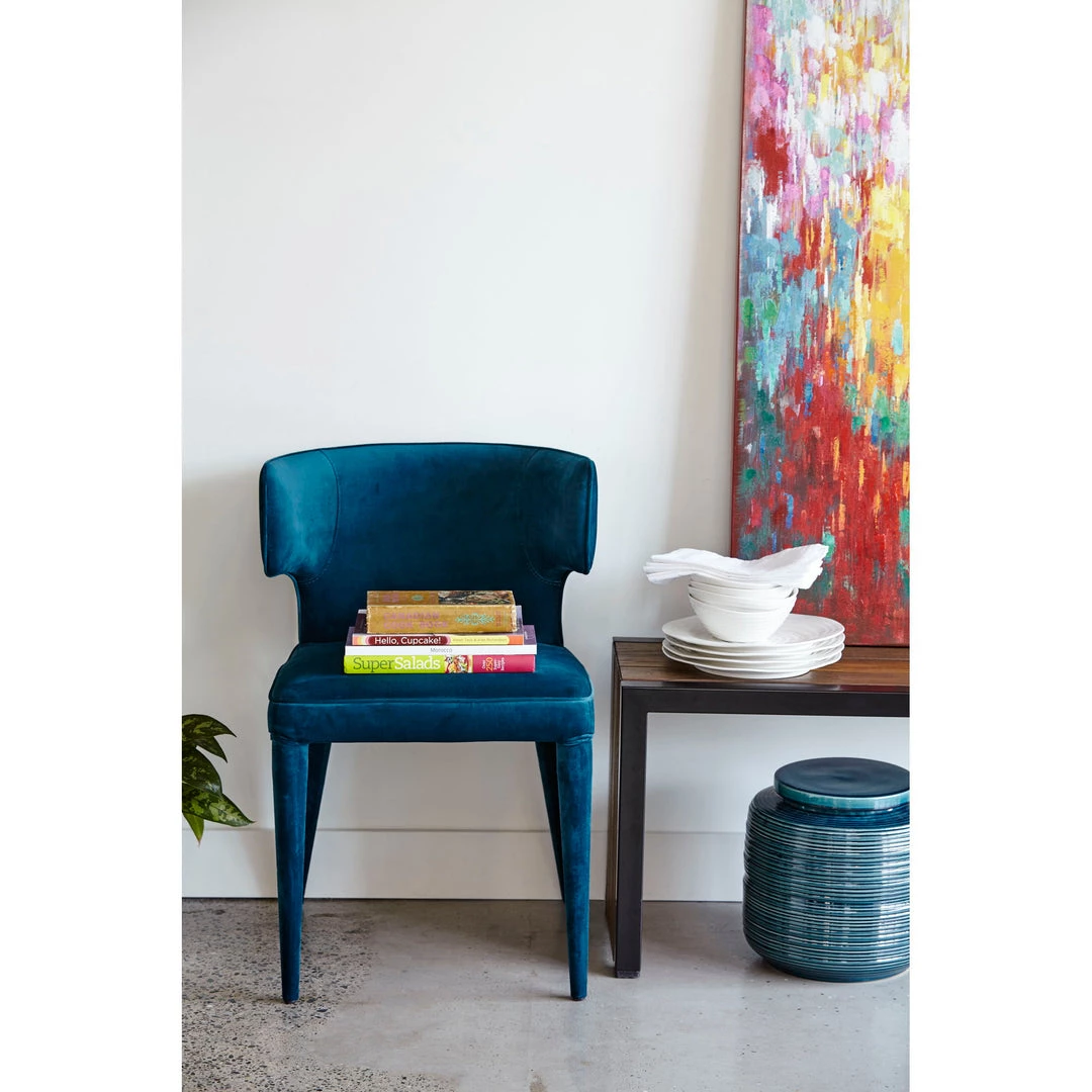 Moe's Home Collection Jennaya Dining Chair Teal 6 Moe's Home Collection Jennaya Dining Chair Teal