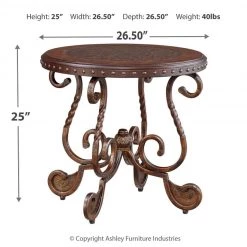Ashley Furniture Rafferty - Dark Brown - Round End Table