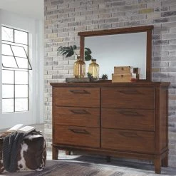 Signature Design By Ashley® Ralene - Ultimate Best In Class Dresser, Mirror, Upholstered Panel Bed