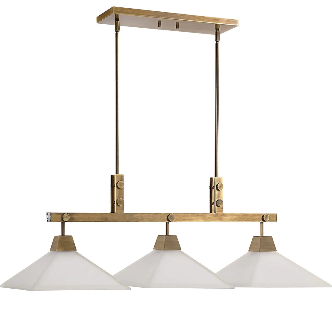 Uttermost Brookdale Industrial 3 Light Linear Chandelier 6 Uttermost Brookdale Industrial 3 Light Linear Chandelier
