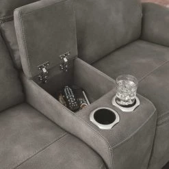 Signature Design By Ashley® Next-Gen DuraPella - 2 Seat Power Recliner Sofa Adjustable Headrest, Power Reclining Loveseat With CON/Adjustable Headrest, Cocktail & 2 End Tables Living Room Sets