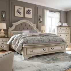 Signature Design By Ashley® Realyn - Chipped Best In Class - Upholstered Bed