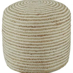 Ashley Furniture Aildon - Natural/white - Pouf