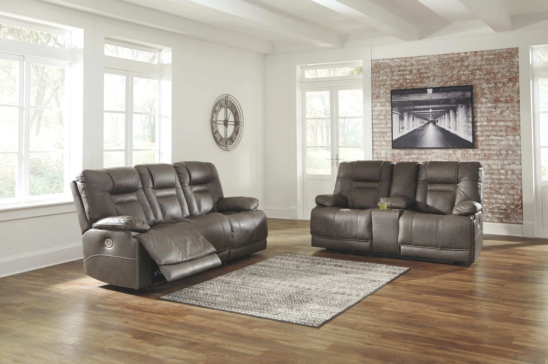 Signature Design By Ashley® Wurstrow - Power Reclining Sofa With Adjustable Headrest, Power Reclining Loveseat With CON/Adjustable HDRST Reclining Furniture 4 Signature Design By Ashley® Wurstrow - Power Reclining Sofa With Adjustable Headrest, Power Reclining Loveseat With CON/Adjustable HDRST Reclining Furniture
